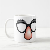 Fake Nase und Brille Funny Mug Kaffeetasse (Links)