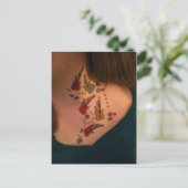Fake Neck Tattoo Postcard Postkarte (Stehend Vorderseite)