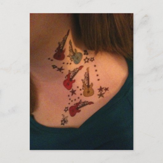 Fake Neck Tattoo Postcard Postkarte (Vorderseite)
