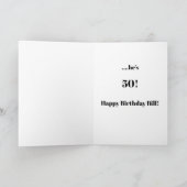 FAKE NEWS 50. Geburtstag Gruß Karte (Innenseite)