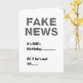 FAKE NEWS 50. Geburtstag Gruß Karte (Gelbe Blume)