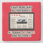 Fake News and Alternative Facts Limestone Unterset Steinuntersetzer (Vorderseite)