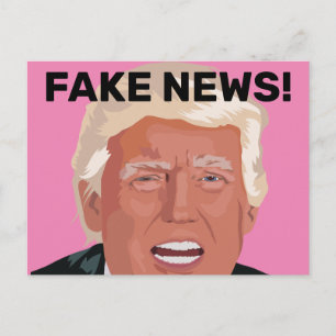 FAKE NEWS! DONALD TRUMP POSTCARDS POSTKARTE