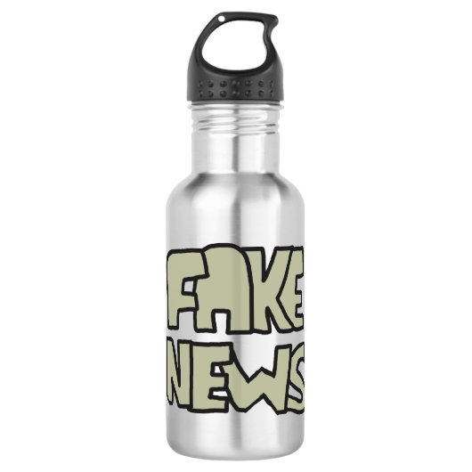 Fake News Edelstahlflasche (Vorderseite)