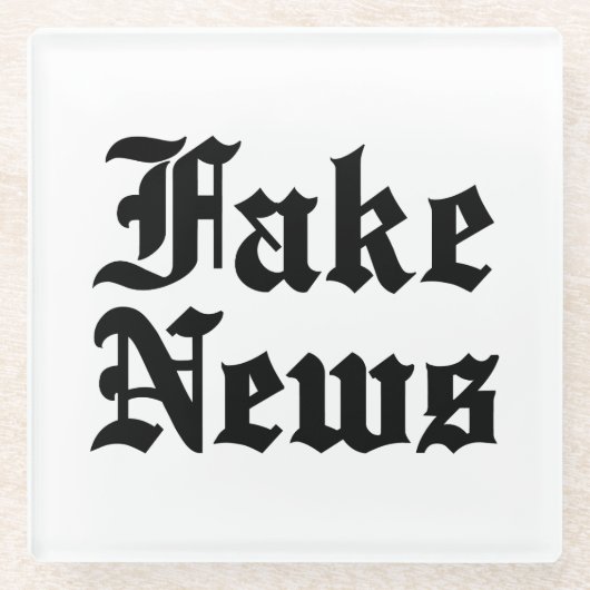 Fake News Glasuntersetzer (Vorderseite)