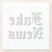 Fake News Glasuntersetzer (Rückseite)