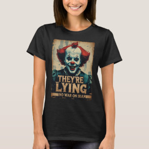 Fake News Kein Krieg Iran Clown Frauen T-Shirt