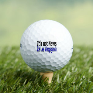 Fake News Lies und Propaganda schwarz und blau Tex Golfball