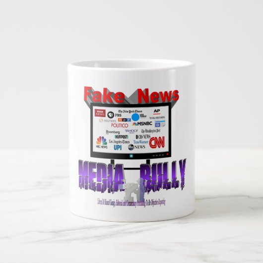 Fake News (Medial Bully) Jumbo-Tasse (Vorderseite)