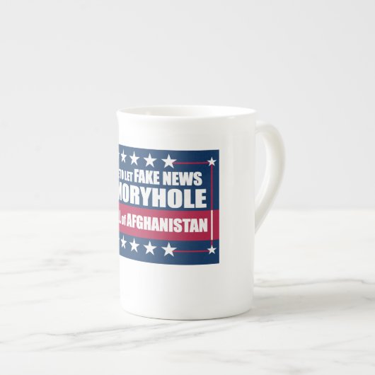 Fake News Memoryhole Der Fall Afghanistans Porzellantasse (Vorderseite Rechts)