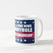 Fake News Memoryhole Die Massenzensur Kaffeetasse (VorderseiteRechts)