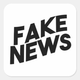 Fake News modische Post Truth Quadratischer Aufkleber