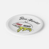 Fake News Pappteller (Schrägansicht)