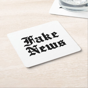 Fake News Rechteckiger Pappuntersetzer