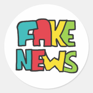 Fake News Runder Aufkleber