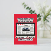Fake News und Alternative Fakten Postkarte (Stehend Vorderseite)
