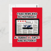 Fake News und Alternative Fakten Postkarte (Vorne/Hinten)