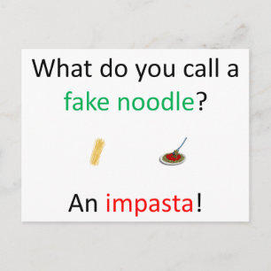 Fake Noodle Joke Postkarte
