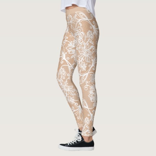 Fake-out White Lace Blume Hummingbirds Leggings (Links)