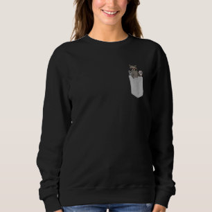 Fake Pocket Opossum Raccoon Rat Funny Animals Garn Sweatshirt