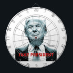 Fake Präsident (Trump) Dartscheibe<br><div class="desc">Donald Trump ist Fake-Präsident. Untauglich,  schlecht und möglicherweise nicht einmal richtig gewählt.</div>