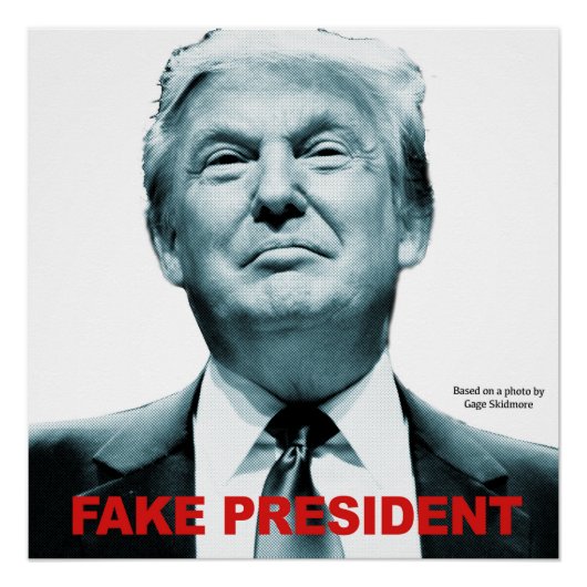 Fake Präsident (Trump) Poster (Vorderseite)