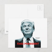 Fake Präsident (Trump) Postkarte (Vorne/Hinten)