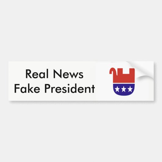 Fake-Präsident (Trumpf) Autoaufkleber (Vorne)