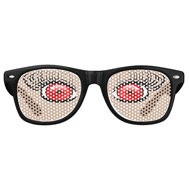 Fake Red Animal Eyes Sonnenbrille (Vorderseite)