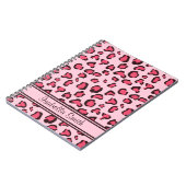 Fake Rosa Leoparden mit Namen Notizblock (Linke Seite)