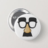 Fake-Schnurrbart-Gesicht Button (Vorne & Hinten)
