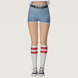 Fake Shorts und Socken Leggings