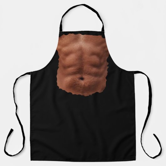 Fake Six Pack abs zerrissene Leinwand lustiges Ill Schürze (Vorderseite)