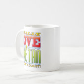 Fake-TAN-Liebe-Gesicht Kaffeetasse (Vorderseite Links)