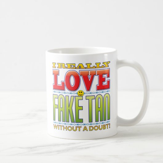 Fake-TAN-Liebe-Gesicht Kaffeetasse (Rechts)