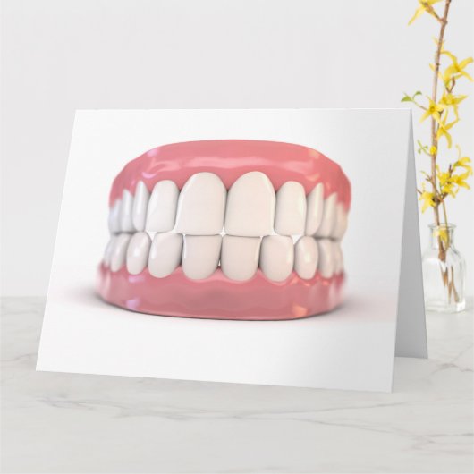 Fake Teeth Set Karte (Gelbe Blume)