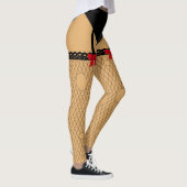 Fake Torn Fishnet Strumpfs Suspenders Halloween Leggings (Rechts)