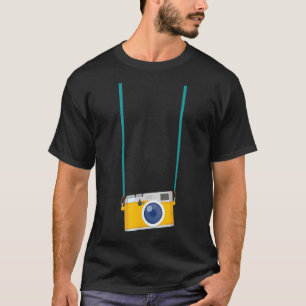Fake Tourist Camera Graphic Holiday Vacation Foto T-Shirt