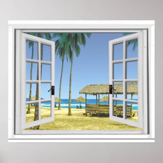 Fake "Tropical Paradise Beach Ocean View" Poster (Vorne)