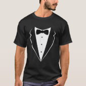 Fake Tux Funny Imitats Anzug Vest und Krawatte Tux T-Shirt (Vorderseite)