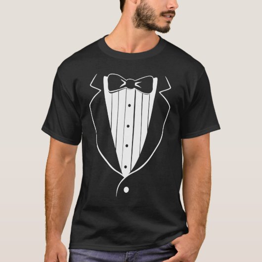 Fake Tuxedo White Halloween Costume T-Shirt (Vorderseite)