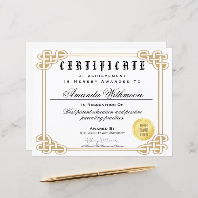 Fake- und berufliche Diplomprüfung (Vorderseite/Rückseite Beispiel)