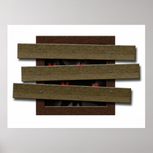 Fake verlegt Fenster Halloween Spuk House Poster