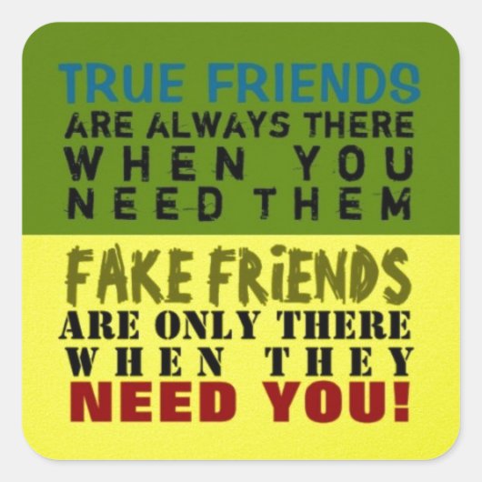 FAKE vs TRUE ~ Aufkleber (Vorderseite)