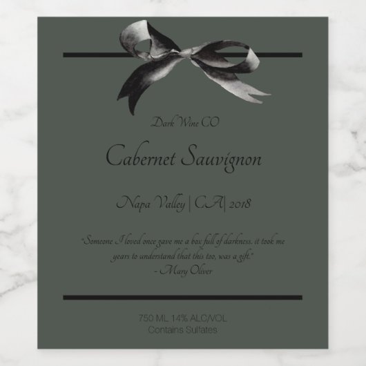 Fake Weinetikett zum Verstecken der Schwangerschaf (Einzelnes Label)