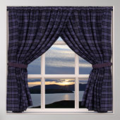 Fake Window: Abend Light in Schottland Poster (Vorne)