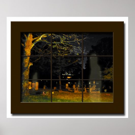 Fake Window Friedhof Halloween Prop Spuk House Poster (Vorne)