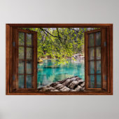 Fake Window Illusion - Blue Lagoon Poster (Vorne)