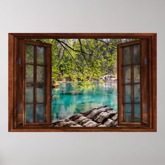 Fake Window Illusion - Blue Lagoon Poster (Vorne)