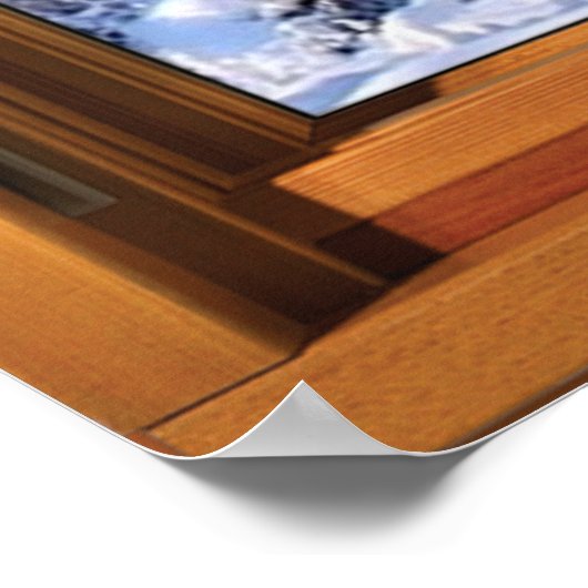 Fake Window Illusion - Neue Schneeansicht Poster (Ecke)